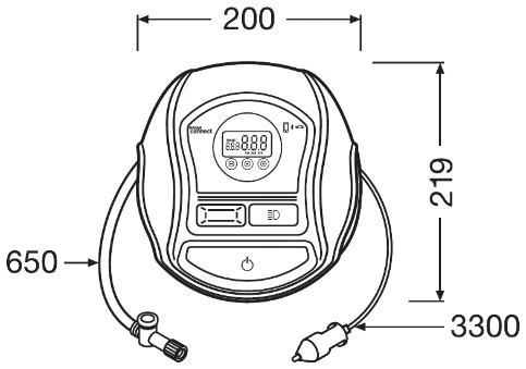 ams-OSRAM OTIC650 Compressed-air Tyre Pressure Gauge/Inflator