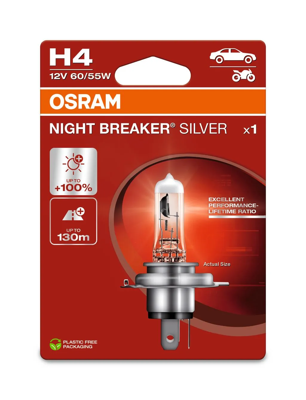 Lámpara, faro de carretera NIGHT BREAKER® SILVER 64193NBS-1BL