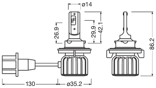 ams-OSRAM 9008DWBRT-2HFB Bulb, spotlight