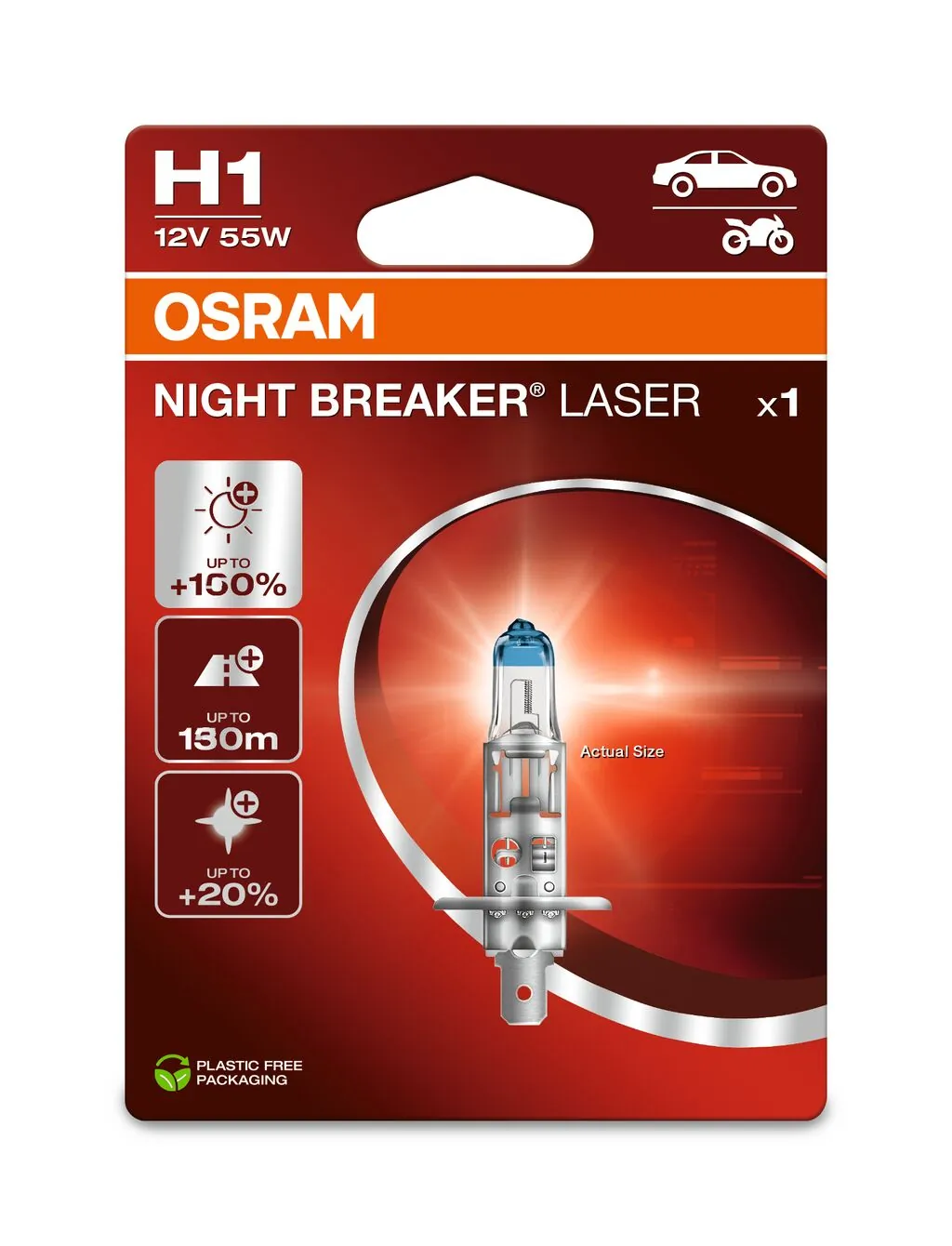 Bulb, spotlight NIGHT BREAKER® LASER 64150NL-1BL