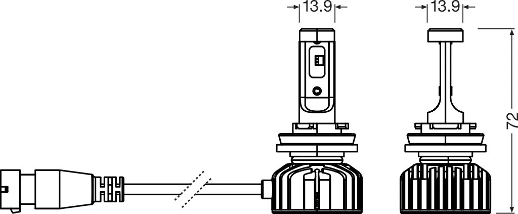 Bulb, front fog light NIGHT BREAKER LED SMART H16 64219DWNBSM-2HB