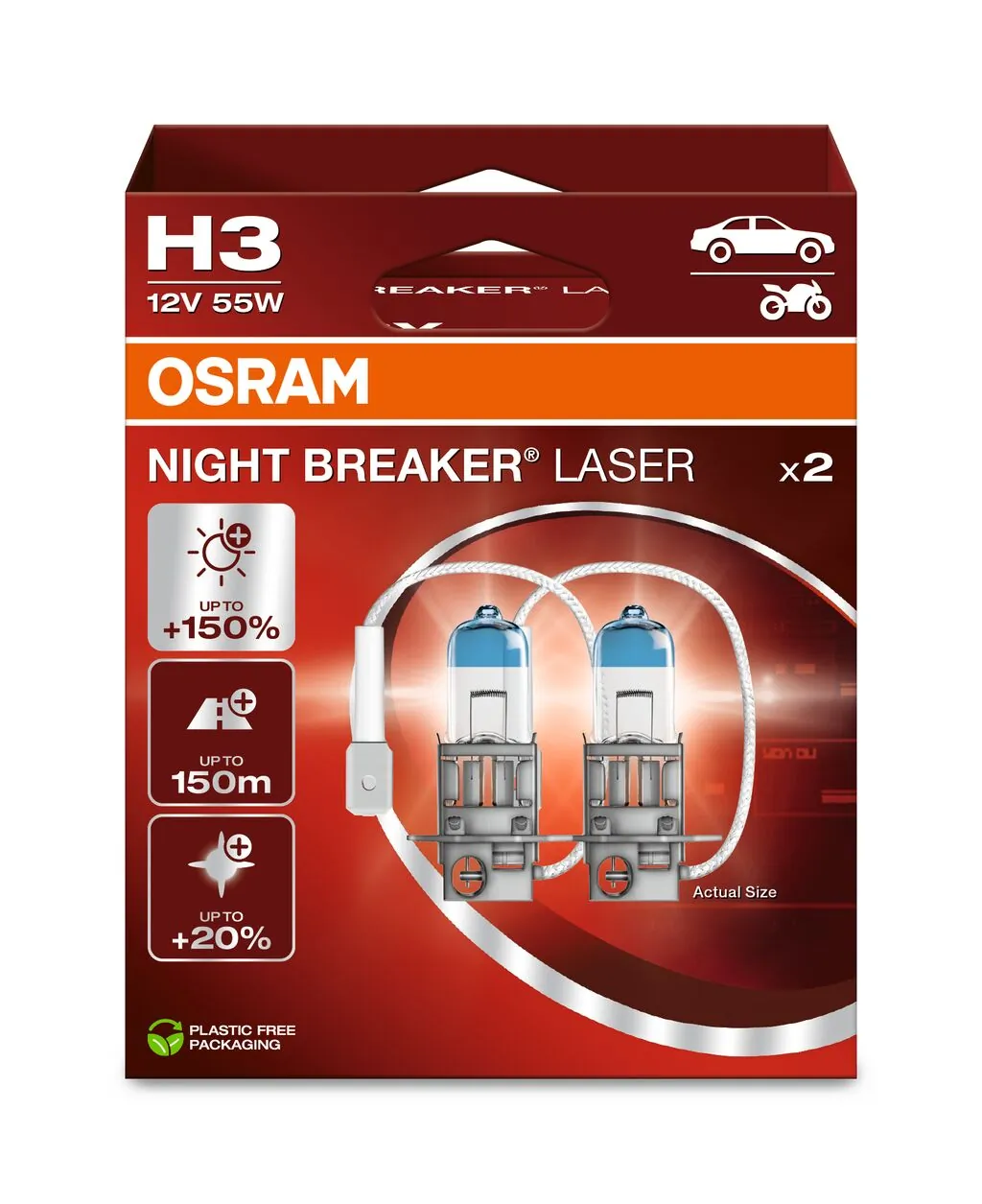 Bulb, spotlight NIGHT BREAKER® LASER 64151NL-2HB