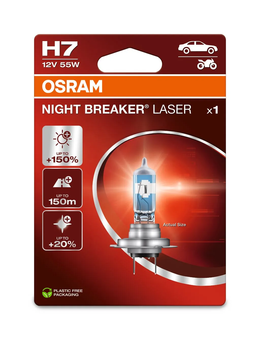 لمبة وهاجة، مصباح أمامي ضوء عالي NIGHT BREAKER® LASER 64210NL-1BL