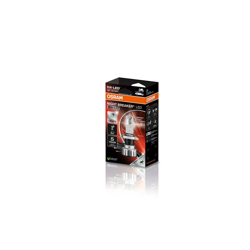Bulb, spotlight NIGHT BREAKER® LED SMART H4 64193DWNBSM-1HB