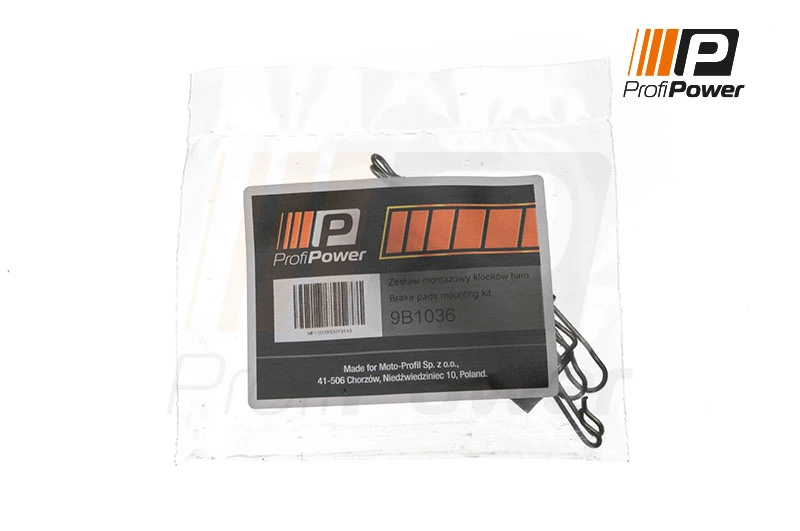 Accessory Kit, disc brake pad 9B1036