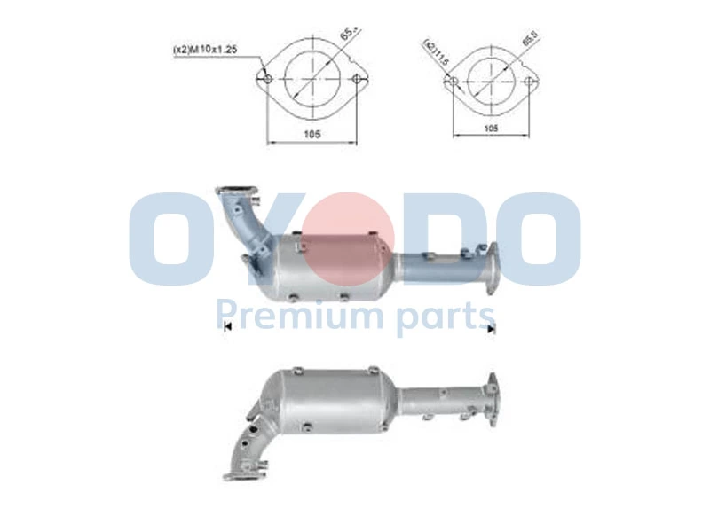 Soot/Particulate Filter, exhaust system 20N0065-OYO