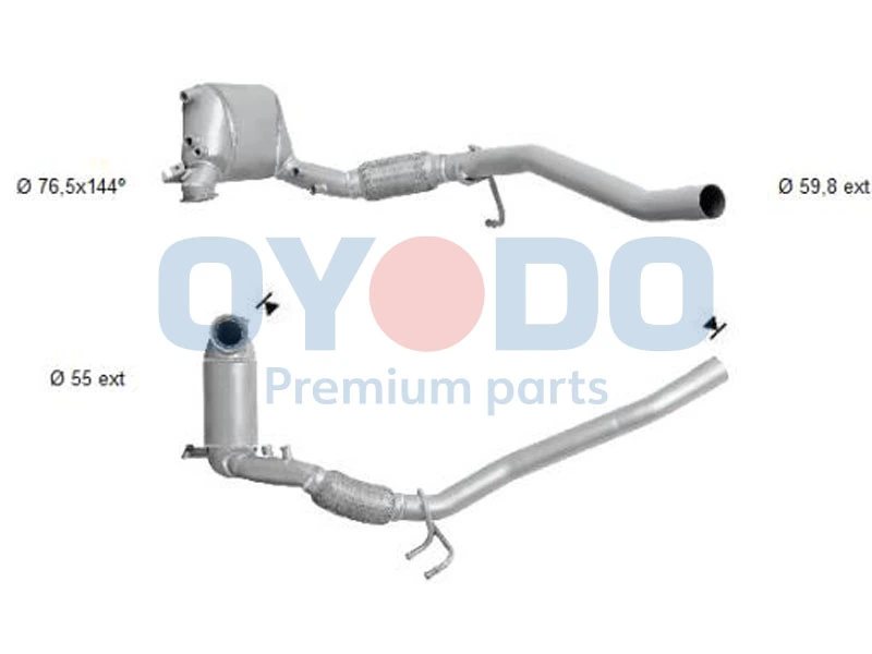 Soot/Particulate Filter, exhaust system 20N0029-OYO