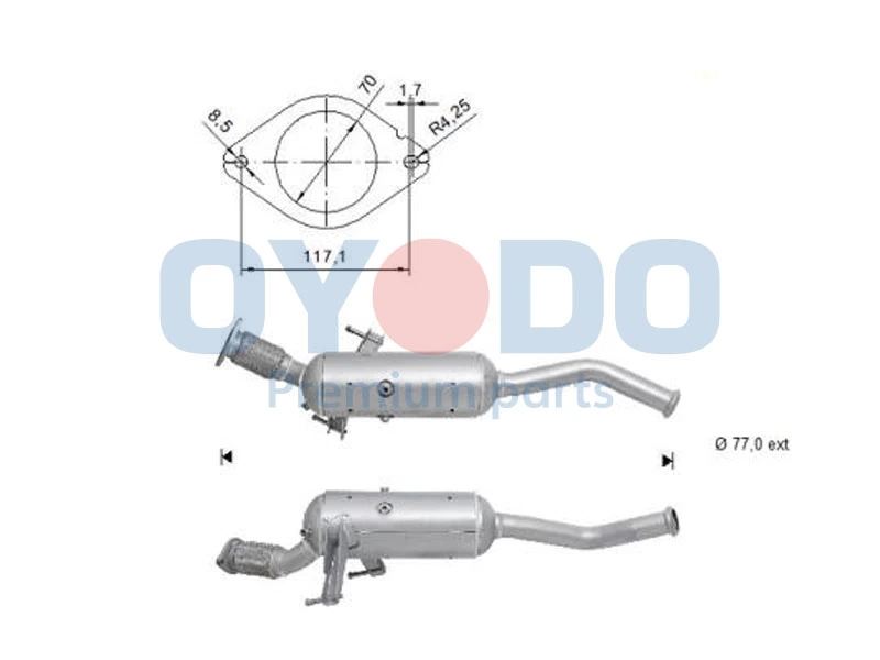 Soot/Particulate Filter, exhaust system 20N0141-OYO