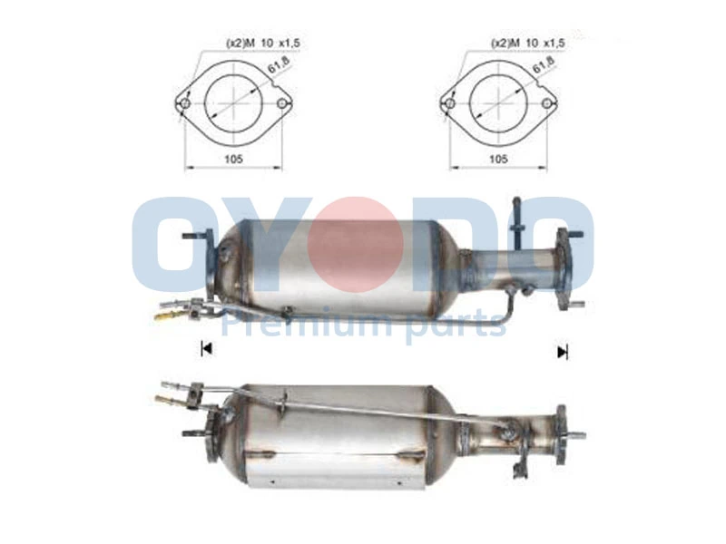 Soot/Particulate Filter, exhaust system 20N0006-OYO