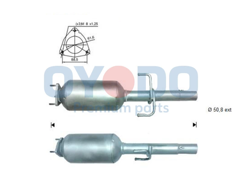 Soot/Particulate Filter, exhaust system 20N0104-OYO