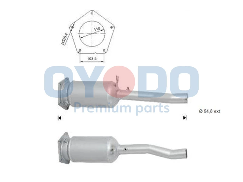 Soot/Particulate Filter, exhaust system 20N0028-OYO