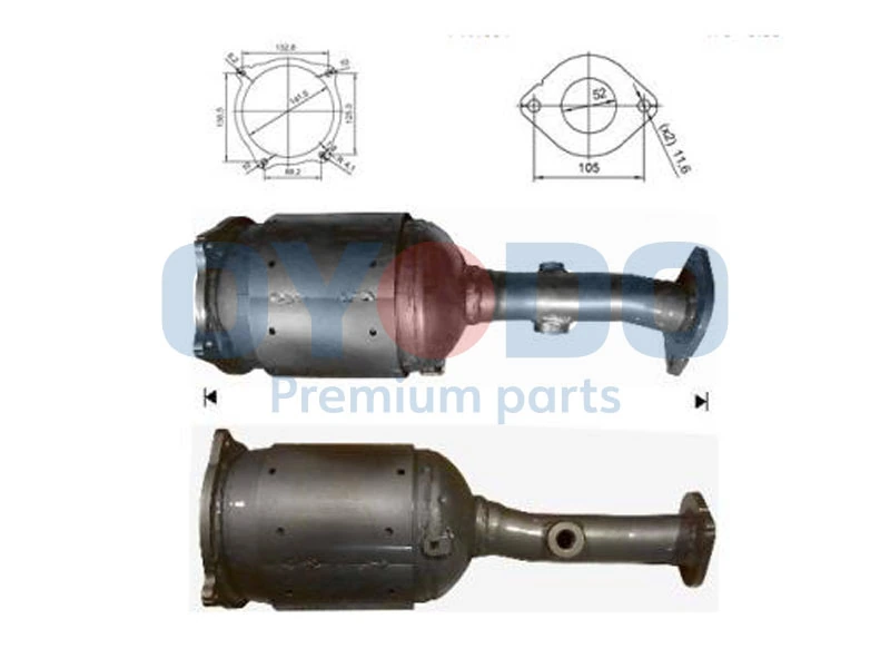 Soot/Particulate Filter, exhaust system 20N0093-OYO