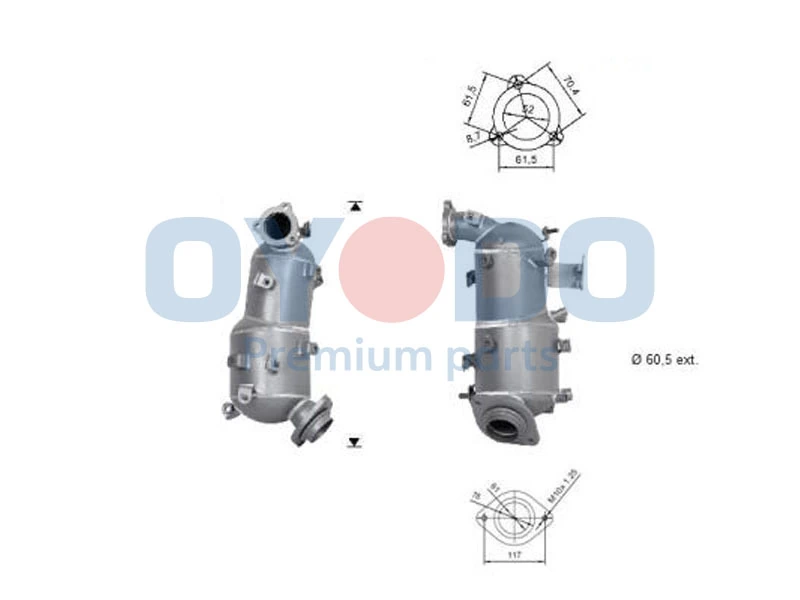 Soot/Particulate Filter, exhaust system 20N0152-OYO