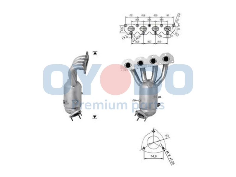 Catalytic Converter 10N0077-OYO