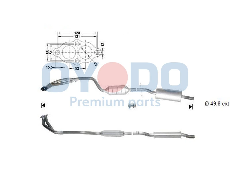 Catalytic Converter 10N0058-OYO