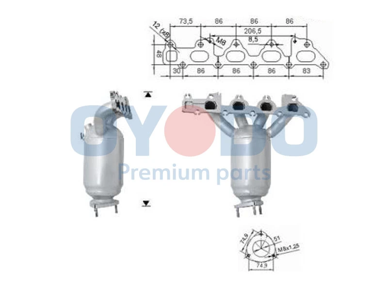 Catalytic Converter 10N0023-OYO