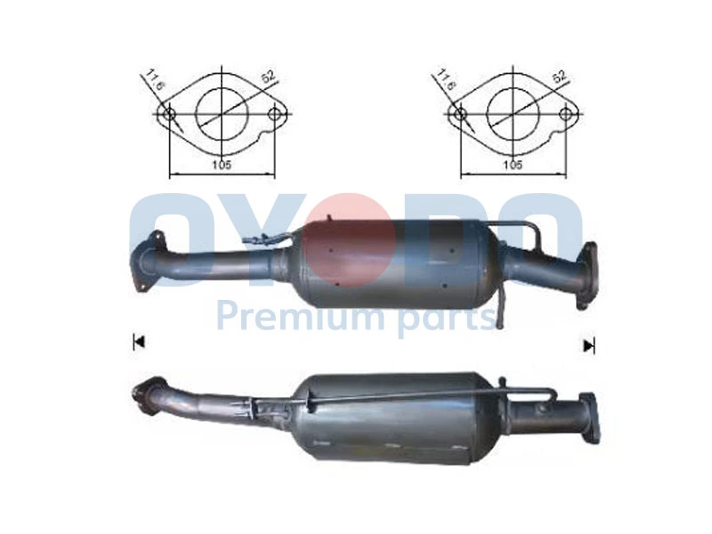 Soot/Particulate Filter, exhaust system 20N0025-OYO
