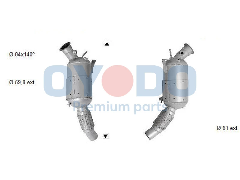 Soot/Particulate Filter, exhaust system 20N0001-OYO