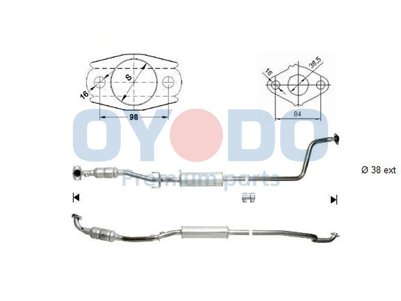 Catalytic Converter 10N0088-OYO