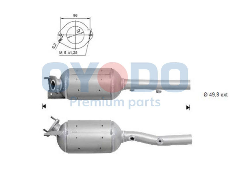 Soot/Particulate Filter, exhaust system 20N0038-OYO