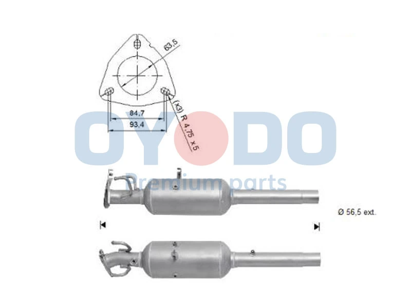 Soot/Particulate Filter, exhaust system 20N0139-OYO