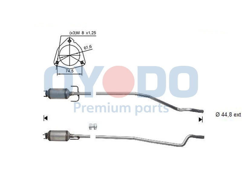 Soot/Particulate Filter, exhaust system 20N0043-OYO