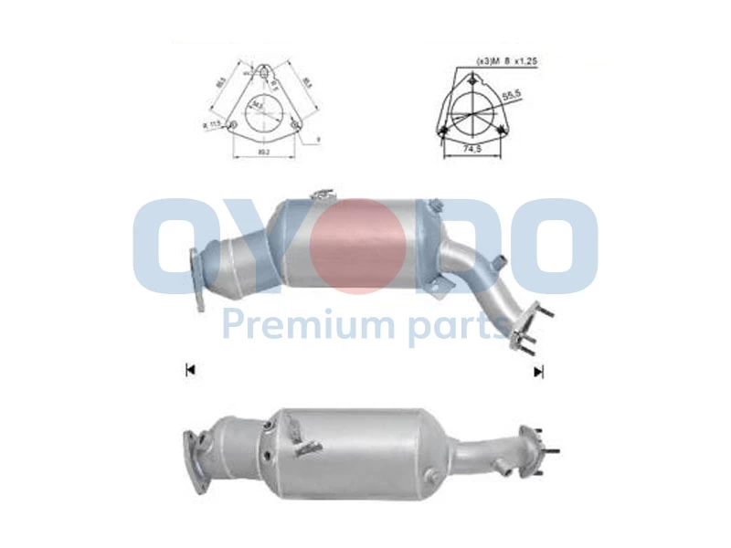 Soot/Particulate Filter, exhaust system 20N0109-OYO