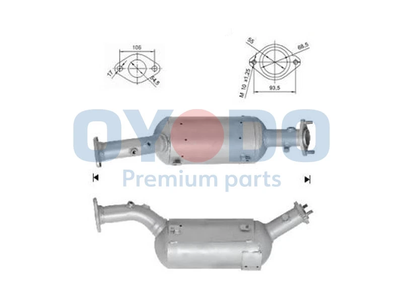 Soot/Particulate Filter, exhaust system 20N0125-OYO