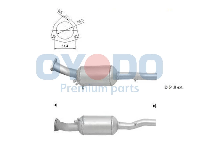 Soot/Particulate Filter, exhaust system 20N0022-OYO