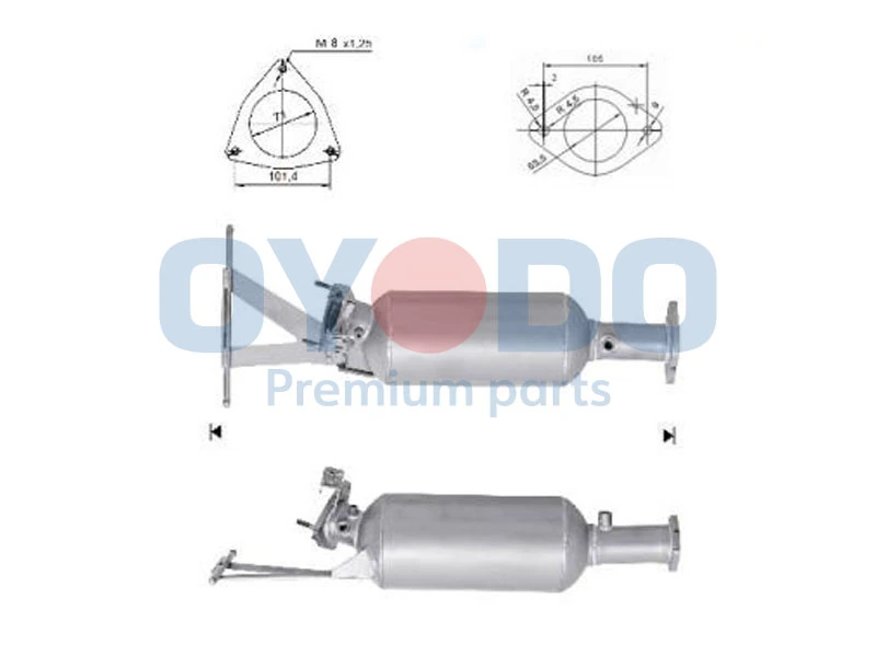 Soot/Particulate Filter, exhaust system 20N0078-OYO