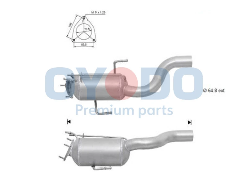 Soot/Particulate Filter, exhaust system 20N0040-OYO