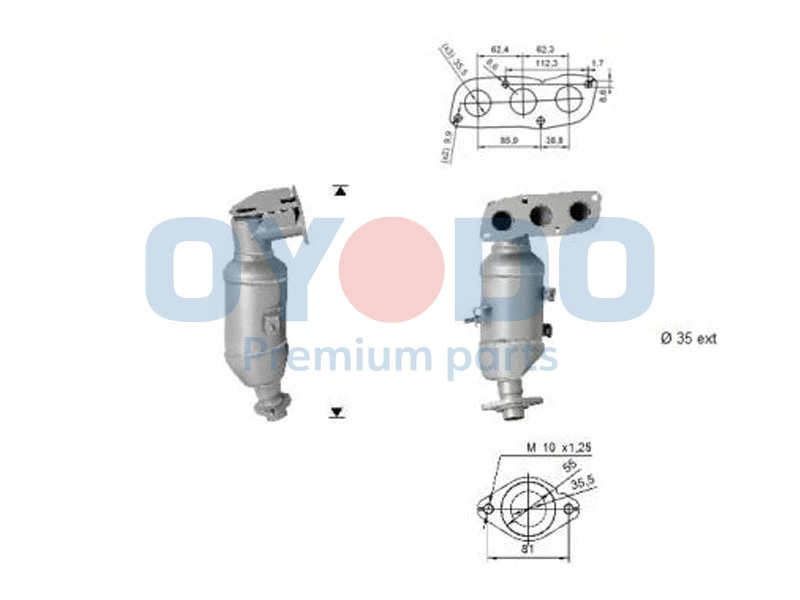Catalytic Converter 10N0057-OYO