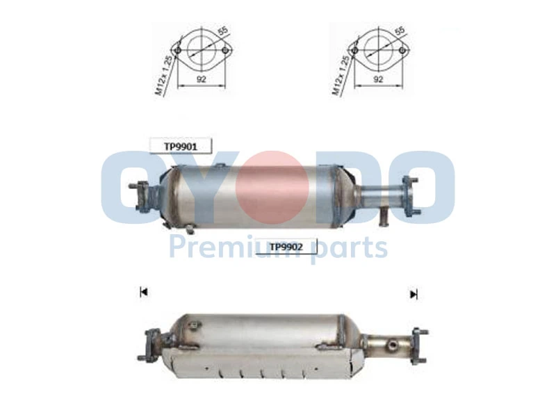 Soot/Particulate Filter, exhaust system 20N0052-OYO