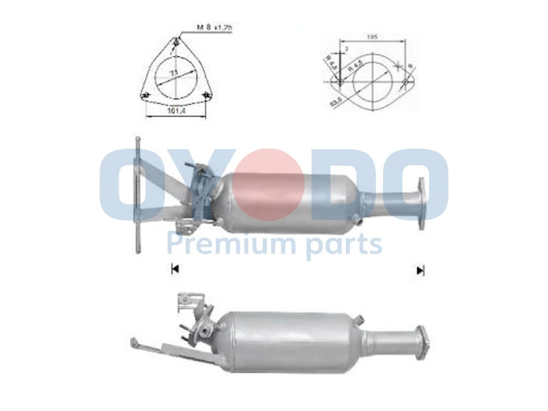 Soot/Particulate Filter, exhaust system 20N0072-OYO