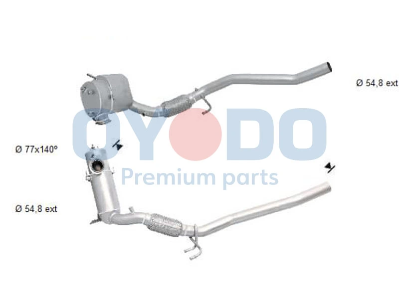 Soot/Particulate Filter, exhaust system 20N0153-OYO