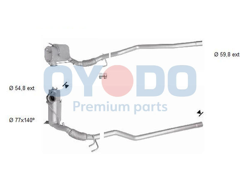 Soot/Particulate Filter, exhaust system 20N0129-OYO