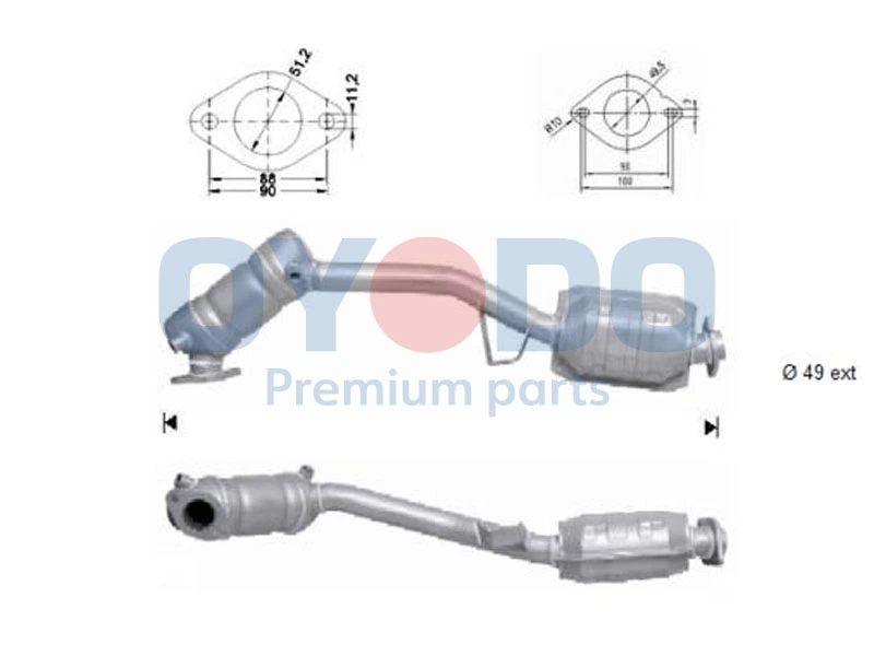 Catalytic Converter 10N0050-OYO