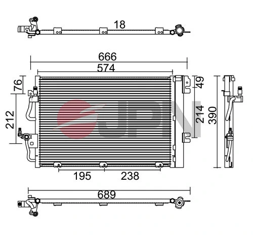 Condenser, air conditioning 60C9118-JPN