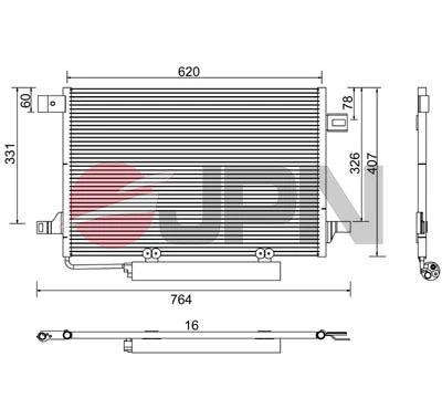 Condenser, air conditioning 60C9105-JPN