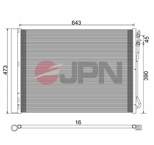 Condenser, air conditioning 60C9085-JPN