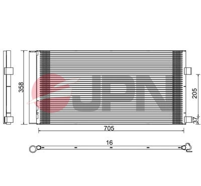 Condenser, air conditioning 60C9126-JPN
