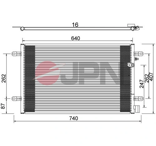 Condenser, air conditioning 60C9073-JPN