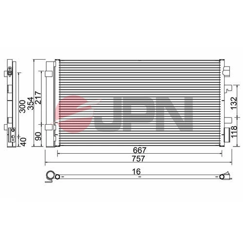 Condenser, air conditioning 60C9128-JPN