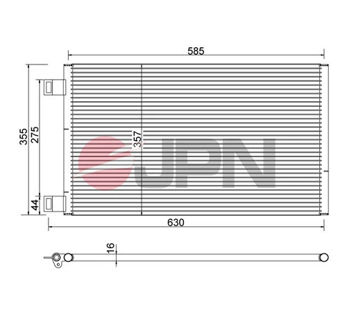 Condenser, air conditioning 60C9129-JPN