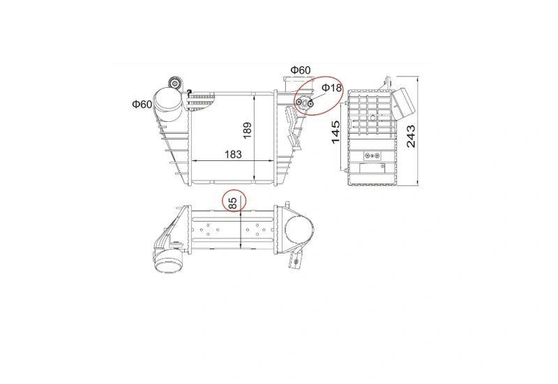 Charge Air Cooler 60C9240-JPN