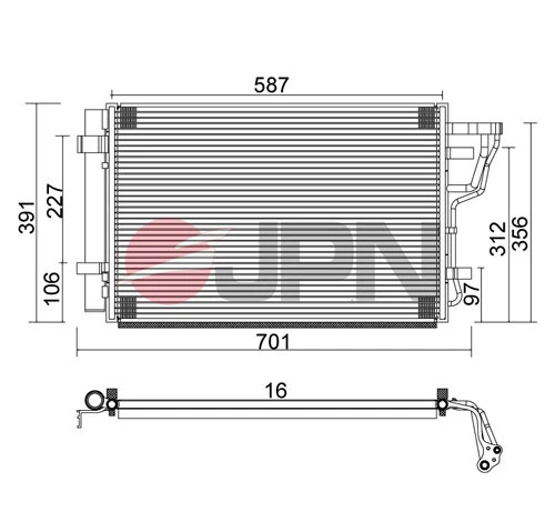 Condenser, air conditioning 60C0327-JPN