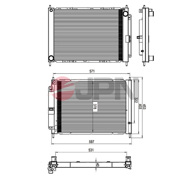 Radiator, engine cooling 60C9048-JPN