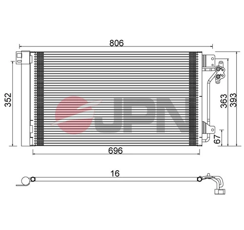 Condenser, air conditioning 60C9143-JPN