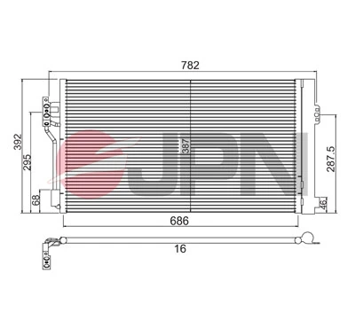 Condenser, air conditioning 60C9104-JPN