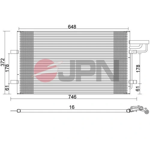Condenser, air conditioning 60C9095-JPN